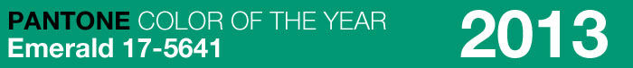 Pantone kleur van het jaar 2013: Smaragdgroen