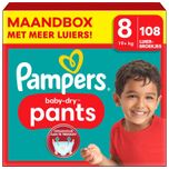 Baby Dry Pants - Maat 8 - Maandbox - 108 stuks - 19+ KG