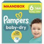 Baby Dry - Maat 6 - Maandbox- 144 luiers - 13/18 KG