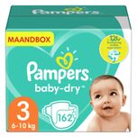Baby Dry - Maat 3 - Maandbox - 162 luiers