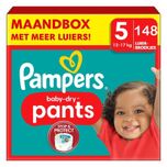 Baby Dry Pants - Maat 5 - Maandbox - 148 stuks - 12/17KG