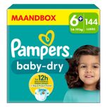 Baby Dry - Maat 6+ - Maandbox - 144 luiers