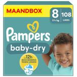 Baby Dry - Maat 8 - Maandbox - 108 luiers - 17+ KG