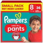 Baby Dry Pants - Maat 8 - Small Pack - 36 stuks - 19+ KG