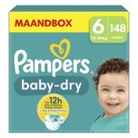 Baby Dry - Maat 6 - Maandbox - 148 stuks - 13/18 KG