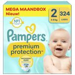 Premium Protection - Maat 2 - Mega Maandbox - 324 luiers - 4/8 KG