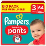Baby Dry Pants - Maat 3 - Big Pack - 64 luierbroekjes