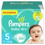 Baby Dry - Maat 5 - Maandbox - 216 luiers - 11/16KG