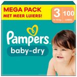 Baby Dry - Maat 3 - Megapack - 100 stuks - 6/10KG