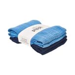 Mousseline doeken 4-pack donkerblauw