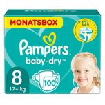 Baby Dry Gr. 8 Extra Large 100 Luiers 17+kg Month box
