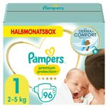 Premium Protection New Baby Gr.1 Newborn 2-5kg halve maandbox 96 stuks