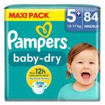 Baby-Dry luiers, maat 5+, 12-17 kg, maxiverpakking (1 x 84 luiers)