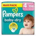 Baby-Dry luiers, maat 4, 9-14 kg, maxiverpakking (1 x 106 luiers)