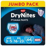 DryNites pyjamabroek wegwerp jongens in Marvel Design 3-5 jaar jumbo verpakking 4 x 16