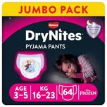 DryNites pyjamabroek wegwerp meisjes in Disney Design 3-5 jaar jumbo verpakking 4 x 16