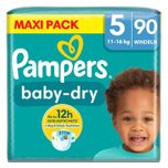 Baby-Dry luiers, maat 5, 11-16 kg, maxiverpakking (1 x 90 luiers)