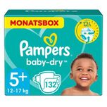 Baby-Dry Gr. 5+ Junior Plus (13-27 kg) Maandvoordeelbox 132 stuks