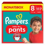Baby-Dry Pants, maat 8 Extra Large , 19kg+, maandbox (1 x 117 luiers)