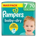 Baby-Dry luiers, maat 7, 15+ kg, maxiverpakking (1 x 70 luiers)