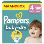 Baby Dry - Maat 4 - Maandbox - 180 stuks - 9/14 KG