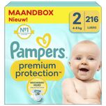 Premium Protection - Maat 2 - Maandbox - 216 luiers - 4/8 KG