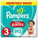 Baby-Dry Pants Luierbroekjes - Maat 3 (6-11 kg) - 192 stuks - Maandbox