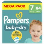 Baby Dry - Maat 7 - Mega Pack - 84 stuks - 15+ KG