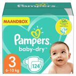Baby Dry - Maat 3 - Maandbox - 124 luiers