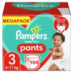 Baby Dry Pants - Maat 3 - Megapack - 104 stuks - 6/11KG