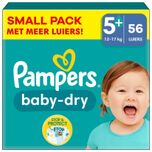 Baby Dry - Maat 5+ - Small Pack - 56 stuks - 12/17 KG