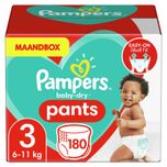 Baby Dry Pants - Maat 3 - Maandbox - 180 stuks - 6/11 KG