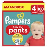 Baby Dry Pants - Maat 4 - Maandbox - 180 stuks - 9/15 KG