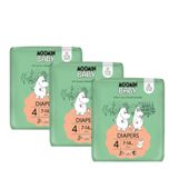 Moomin Baby Nordic Swan Luiers - Maat 4 - 7 t/m 14 kg - Veilige - Hypoallergene Keuze - Milieuvriendelijk - FSC