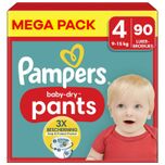 Baby Dry Pants - Maat 4 - Mega Pack - 90 stuks - 9/15 KG