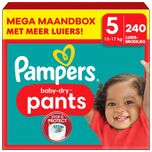 Baby Dry Pants - Maat 5 - Mega Maandbox - 240 stuks - 12/17 KG
