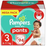 Baby Dry Pants - Maat 3 - Megapack - 94 stuks - 6/11KG