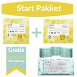 Startpakket - 1 Maandbox Maat 1 en 1 Maandbox Maat 2 + Gratis 672 Babydoekjes Voordeelpakket