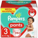 Baby Dry Pants - Maat 3 - Mega Maandbox - 282 stuks - 6/11KG