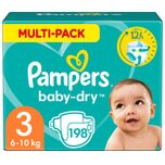 Baby-Dry Luiers - Maat 3 (6-10 kg) - 198 stuks - Multi-Pack