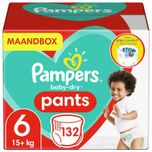 Baby Dry Pants - Maat 6 - Maandbox - 132 stuks - 15+ KG