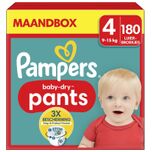Baby-Dry Pants - Maat 4 (9kg-15kg) - 180 Luierbroekjes - Maandbox