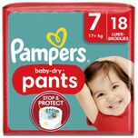 Baby Pants Baby Dry Maat 7 Extra Large (17+ kg), 18 luierbroekjes
