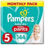 Baby-Dry Nappy Pants Maat 5 - 144 Stuks - Maandbox - 12-17kg