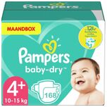 Baby luier Baby Dry Maat 4+ - 168 Luiers Maandbox