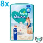 Splashers - Maat 4-5 - Wegwerpbare Zwemluiers - 88 Stuks - Voordeelverpakking