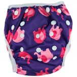 ® - Zwemluier - Roze Olifant - Wasbaar & Verstelbaar - Zwembroek voor Zwembad - Zwemshort Baby & Peuter - 3-15 KG - 0-3 Jaar