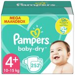 Baby Dry - Maat 4+ - Mega Maandbox - 252 luiers