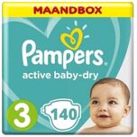 Pamper Active Baby Dry Maat 3 - 140 Luiers Maandbox