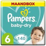 Baby Dry Maat 6 - 140 Luiers Maandbox